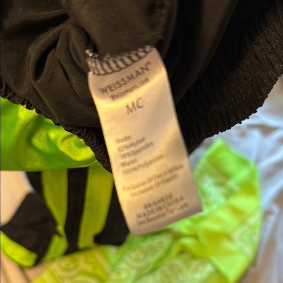 Weissman Neon Green and Black Kids Dance Costume - Picture 4 of 5